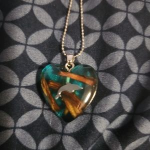 Silver dolphin necklace